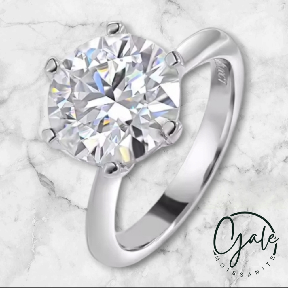 Certified 10 CT Moissanite  Diamond Ring with Lighted Box - Picture 8 of 15
